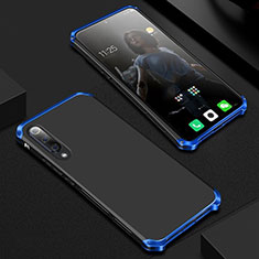 Funda Lujo Marco de Aluminio Carcasa para Xiaomi Mi 9 Lite Azul y Negro