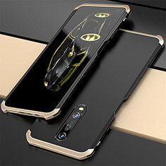 Funda Lujo Marco de Aluminio Carcasa para Xiaomi Poco X2 Oro y Negro