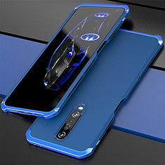 Funda Lujo Marco de Aluminio Carcasa para Xiaomi Redmi K30 4G Azul