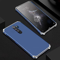 Funda Lujo Marco de Aluminio Carcasa para Xiaomi Redmi Note 8 Pro Azul