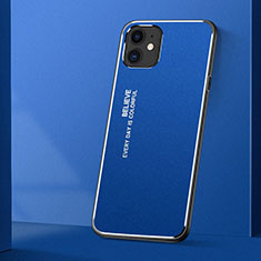Funda Lujo Marco de Aluminio Carcasa T01 para Apple iPhone 11 Azul