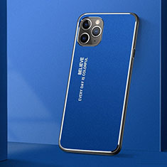 Funda Lujo Marco de Aluminio Carcasa T01 para Apple iPhone 11 Pro Azul