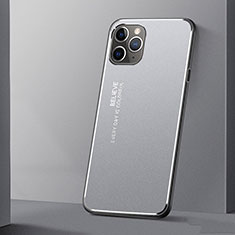 Funda Lujo Marco de Aluminio Carcasa T01 para Apple iPhone 11 Pro Plata