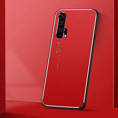 Funda Lujo Marco de Aluminio Carcasa T01 para Huawei Honor 20 Pro Rojo