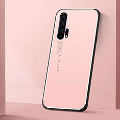 Funda Lujo Marco de Aluminio Carcasa T01 para Huawei Honor 20 Pro Rosa