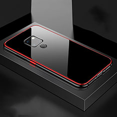 Funda Lujo Marco de Aluminio Carcasa T01 para Huawei Mate 20 X 5G Rojo y Negro