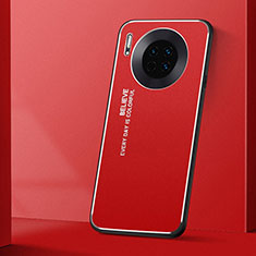 Funda Lujo Marco de Aluminio Carcasa T01 para Huawei Mate 30E Pro 5G Rojo