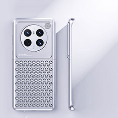 Funda Lujo Marco de Aluminio Carcasa T01 para Huawei Mate 50 Pro Plata