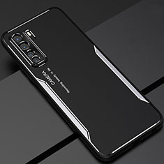 Funda Lujo Marco de Aluminio Carcasa T01 para Huawei Nova 7 SE 5G Plata