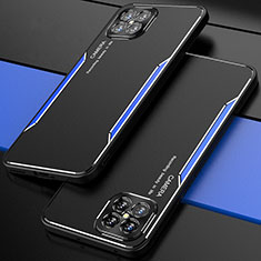 Funda Lujo Marco de Aluminio Carcasa T01 para Huawei Nova 8 SE 5G Azul