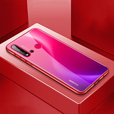 Funda Lujo Marco de Aluminio Carcasa T01 para Huawei P20 Lite (2019) Rojo