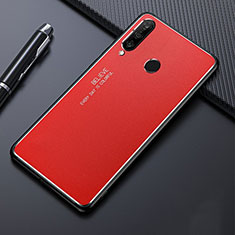 Funda Lujo Marco de Aluminio Carcasa T01 para Huawei P30 Lite Rojo