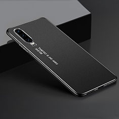 Funda Lujo Marco de Aluminio Carcasa T01 para Huawei P30 Negro