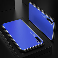 Funda Lujo Marco de Aluminio Carcasa T01 para Huawei P30 Pro New Edition Azul
