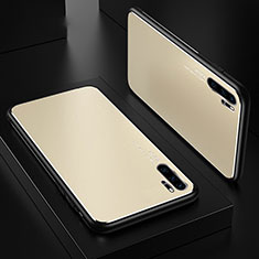 Funda Lujo Marco de Aluminio Carcasa T01 para Huawei P30 Pro New Edition Oro