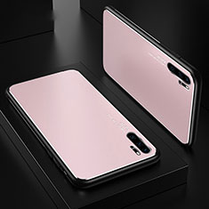 Funda Lujo Marco de Aluminio Carcasa T01 para Huawei P30 Pro New Edition Rosa