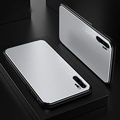 Funda Lujo Marco de Aluminio Carcasa T01 para Huawei P30 Pro Plata