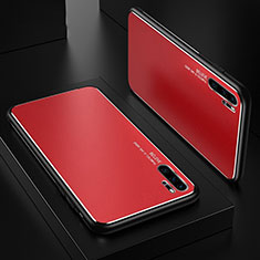 Funda Lujo Marco de Aluminio Carcasa T01 para Huawei P30 Pro Rojo