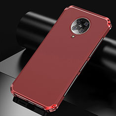 Funda Lujo Marco de Aluminio Carcasa T01 para Xiaomi Poco F2 Pro Rojo