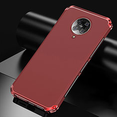 Funda Lujo Marco de Aluminio Carcasa T01 para Xiaomi Redmi K30 Pro 5G Rojo