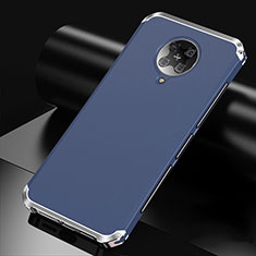 Funda Lujo Marco de Aluminio Carcasa T01 para Xiaomi Redmi K30 Pro Zoom Azul