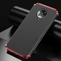 Funda Lujo Marco de Aluminio Carcasa T01 para Xiaomi Redmi K30 Pro Zoom Rojo y Negro