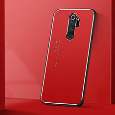 Funda Lujo Marco de Aluminio Carcasa T01 para Xiaomi Redmi Note 8 Pro Rojo