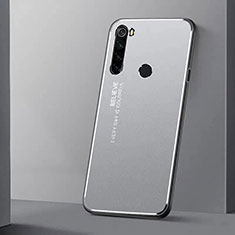 Funda Lujo Marco de Aluminio Carcasa T01 para Xiaomi Redmi Note 8T Plata