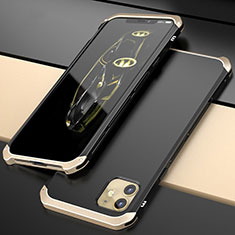 Funda Lujo Marco de Aluminio Carcasa T02 para Apple iPhone 11 Oro
