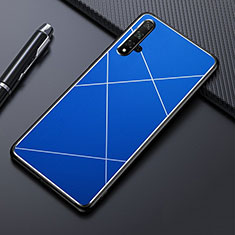 Funda Lujo Marco de Aluminio Carcasa T02 para Huawei Honor 20 Azul