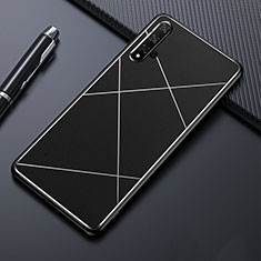 Funda Lujo Marco de Aluminio Carcasa T02 para Huawei Honor 20S Negro