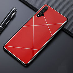 Funda Lujo Marco de Aluminio Carcasa T02 para Huawei Honor 20S Rojo
