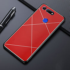 Funda Lujo Marco de Aluminio Carcasa T02 para Huawei Honor View 20 Rojo