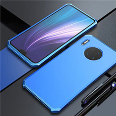 Funda Lujo Marco de Aluminio Carcasa T02 para Huawei Mate 30 Pro Azul