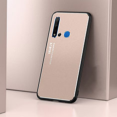 Funda Lujo Marco de Aluminio Carcasa T02 para Huawei Nova 5i Oro