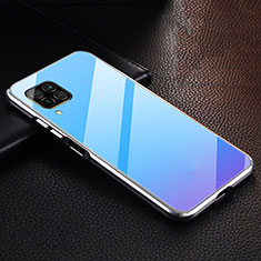 Funda Lujo Marco de Aluminio Carcasa T02 para Huawei Nova 7i Azul Cielo