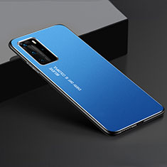 Funda Lujo Marco de Aluminio Carcasa T02 para Huawei P40 Pro Azul