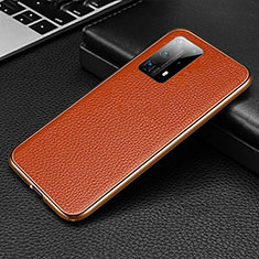 Funda Lujo Marco de Aluminio Carcasa T02 para Huawei P40 Pro+ Plus Naranja