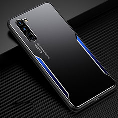 Funda Lujo Marco de Aluminio Carcasa T02 para Oppo Find X2 Lite Azul