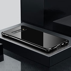 Funda Lujo Marco de Aluminio Carcasa T02 para Samsung Galaxy S10 Negro