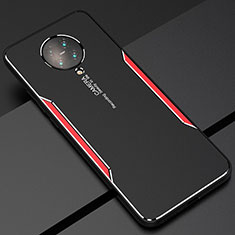 Funda Lujo Marco de Aluminio Carcasa T02 para Xiaomi Poco F2 Pro Rojo