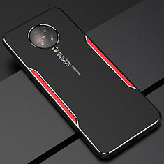 Funda Lujo Marco de Aluminio Carcasa T02 para Xiaomi Redmi K30 Pro 5G Rojo