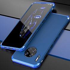 Funda Lujo Marco de Aluminio Carcasa T03 para Huawei Mate 30 Pro Azul