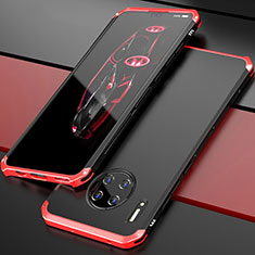 Funda Lujo Marco de Aluminio Carcasa T03 para Huawei Mate 30 Pro Rojo y Negro