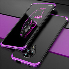 Funda Lujo Marco de Aluminio Carcasa T03 para Xiaomi Poco F2 Pro Morado