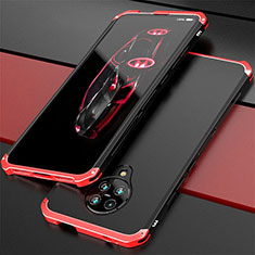 Funda Lujo Marco de Aluminio Carcasa T03 para Xiaomi Redmi K30 Pro 5G Rojo y Negro