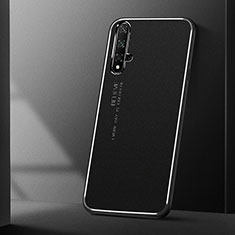 Funda Lujo Marco de Aluminio Carcasa T04 para Huawei Nova 5T Negro