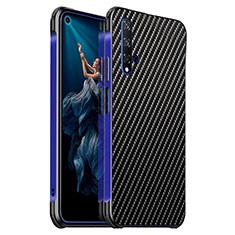 Funda Lujo Marco de Aluminio Carcasa T06 para Huawei Honor 20 Azul