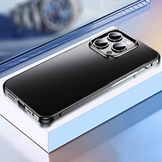 Funda Lujo Marco de Aluminio Carcasa TB1 para Apple iPhone 13 Pro Negro