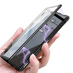 Funda Lujo Marco de Aluminio Transparente Espejo para Samsung Galaxy Note 9 Negro